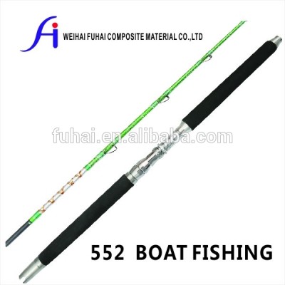 552 Fiberglass Trolling Boat Fishing Rod with Green Color