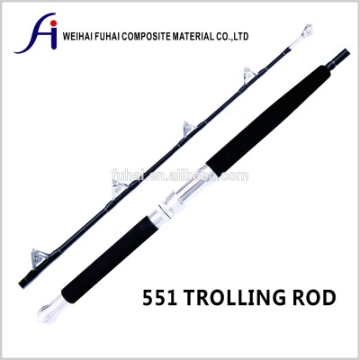 551 Black Trolling Rod Fiberglass Fishing Rod